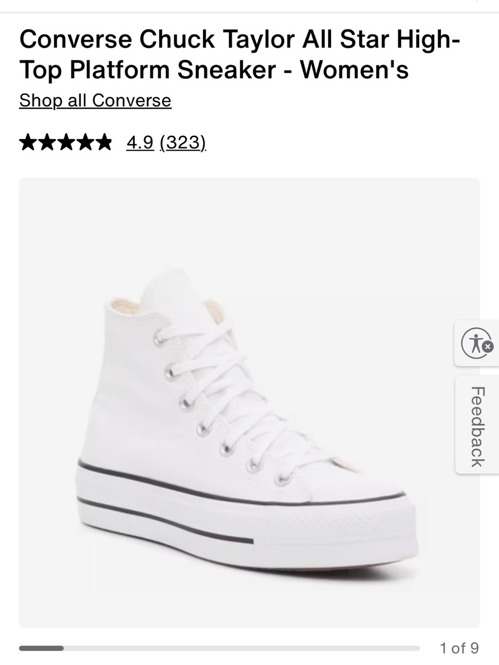 Converse White High-Top Sneakers